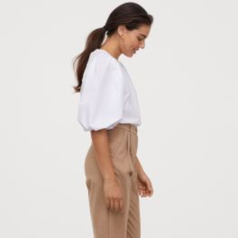 Puff Sleeved Blouse Top NWOT